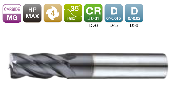 HPR435四刃圆鼻铣刀