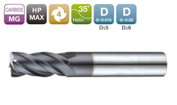 HPE435四刃平底铣刀