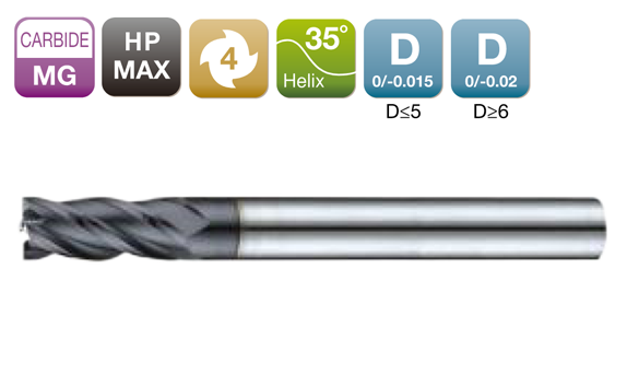 HPEL435四刃加长柄平底铣刀