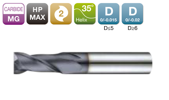 HPE235二刃平底铣刀