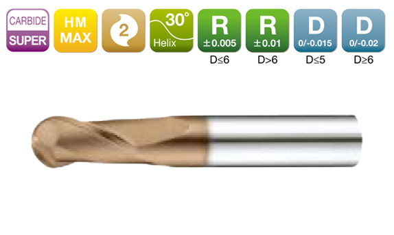 HMB230二刃球头铣刀