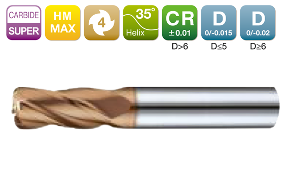 HMR435四刃圆鼻铣刀