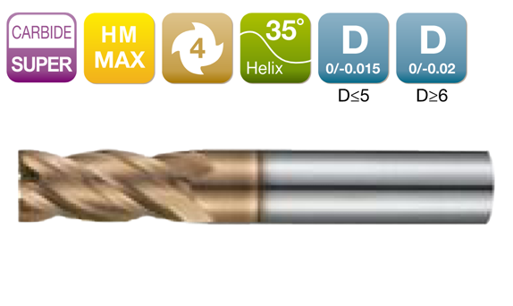 HME435四刃平底铣刀