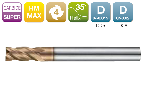 HMEL435四刃加长柄平底铣刀