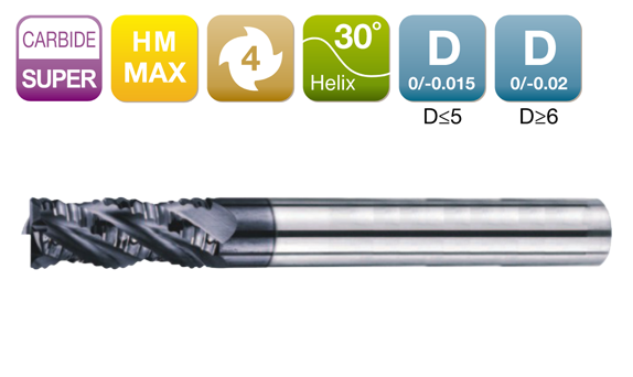 HMREL430四刃加长柄粗皮铣刀