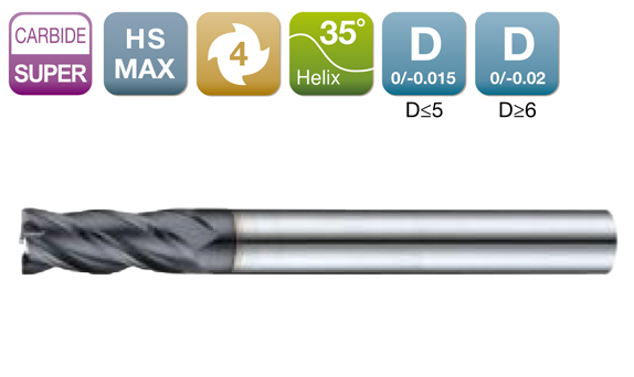 HSE435四刃平底铣刀