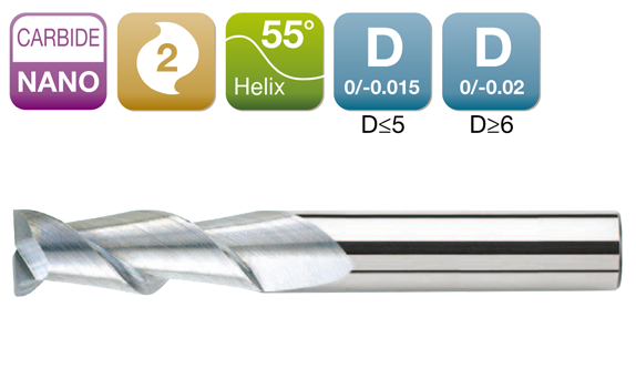 ALE255二刃平底铣刀