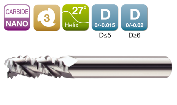 ALRE327三刃粗皮铣刀