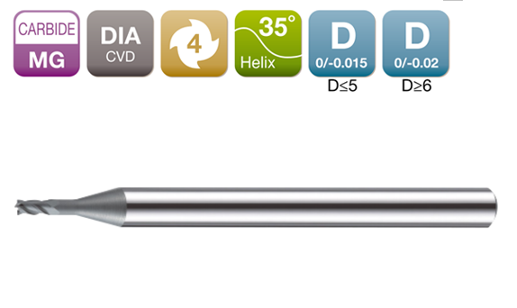 DME435四刃平底铣刀