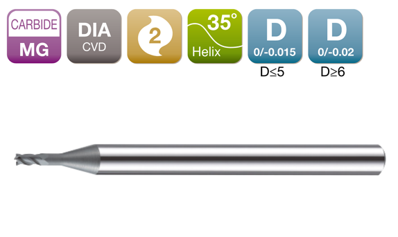 DME235二刃平底铣刀