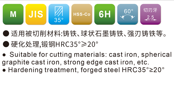 JIS铸铁专⽤螺旋槽系列