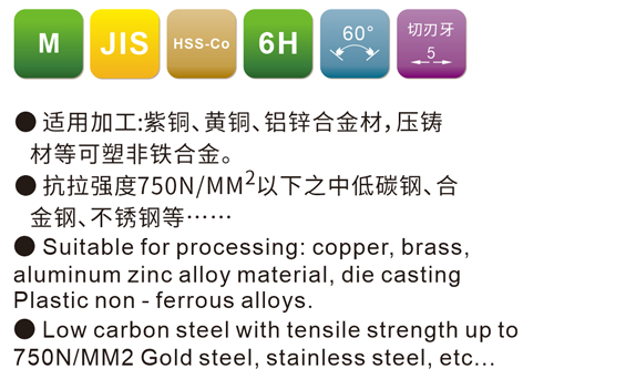 JIS美制挤压丝攻系列