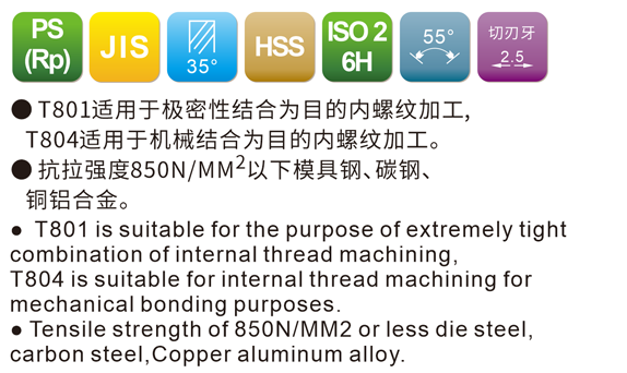 JIS直管螺旋槽系列